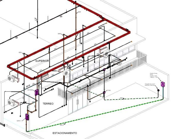 Projeto de iluminacao e tomadas 3D